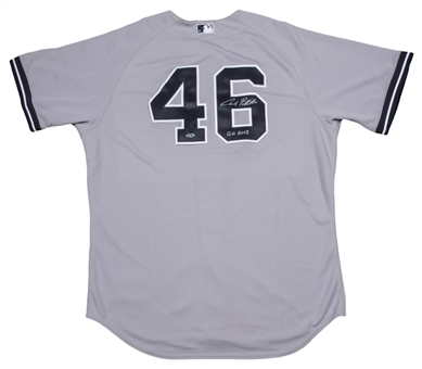 2013 Andy Pettitte Game Used and Signed/Inscribed New York Yankees Road Jersey (Steiner & MLB Authenticated) 